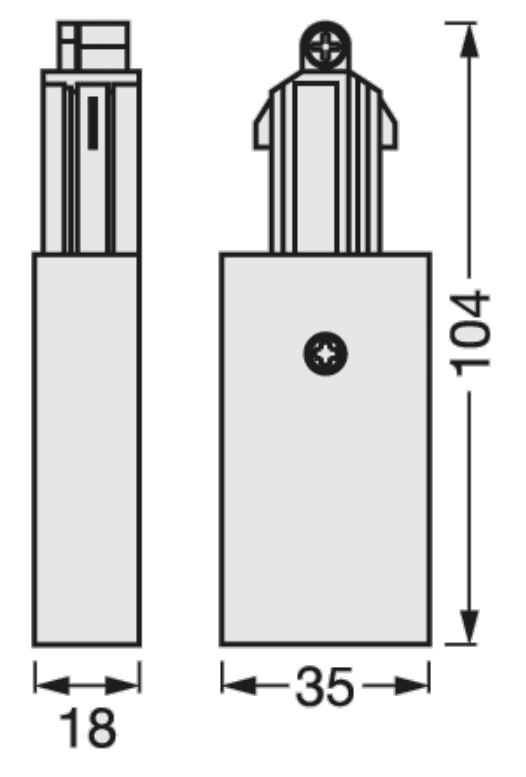 TRACKLIGHT SUPPLY CONNECTOR BK LEDV "000004058075763982" — miniatură