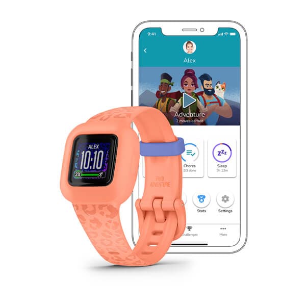 Smartwatch vivofit jr. 3 Peach Leopard "010-02441-04" — miniatură
