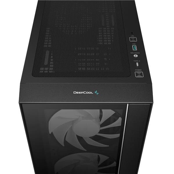 CARCASA DeepCool "MATREXX55",middle tower,gaming,fara sursa,suporta 8xfan, 4xfan inclus, USB 3.1 gen1x1, USB-C,audio+mic,7 sloturi expansiune,negru "R-MATREXX55-BCADA4-G-4" — miniatură