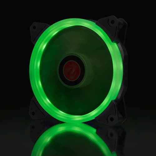 IRIS 12 LED Fan, green - 120mm "0R400042" — miniatură