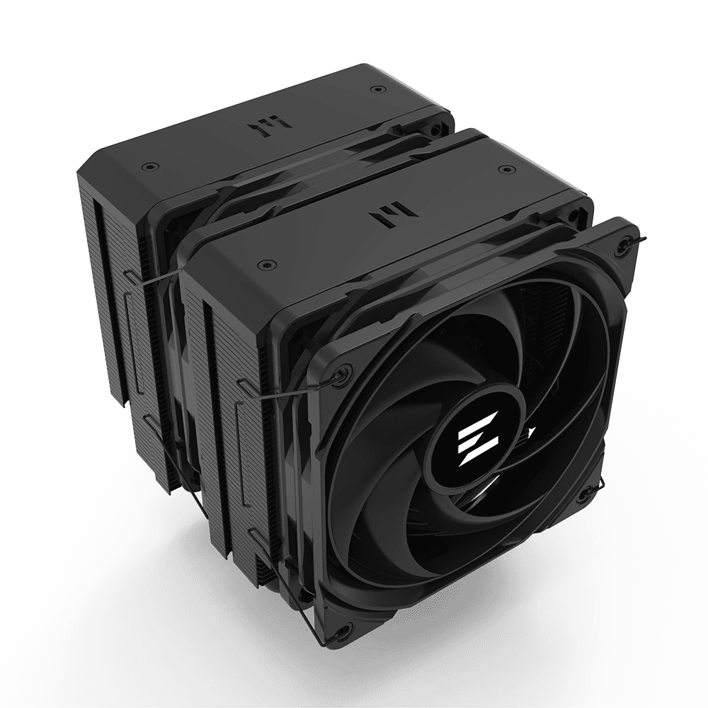 COOLER Zalman "CNPS14X DUO" skt. Intel si AMD, racire cu aer, vent. 120mm, 600 - 2000 RPM, 6 heatpipes, inaltime 159mm, "CNPS14X DUO BLACK" — miniatură