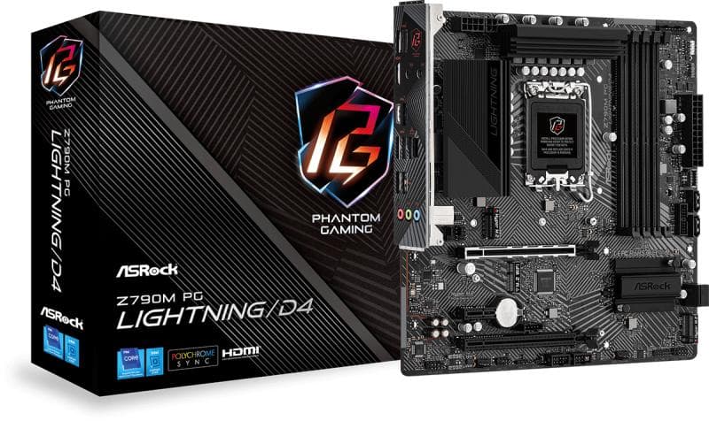 Placa de baza Z790M PG Lighting, LGA 1700, 4xDDR4 "Z790M PG Lightning/D4" — miniatură