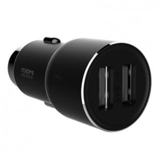 Incarcator Auto Roidmi 3s / Mojietu 2018 2XUSB, Fast Charge, Bluetooth 4.0 FM Streaming Audio HD Negru "1A081OVB" — miniatură