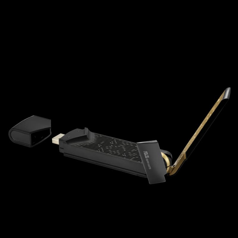 ADAPTOARE Bluetooth Asus USB-AX56 w/o CRADLE AX1800 Dual-band USB client card 802.11ax 1201/867Mbps "90IG06H0-MO0R10" — miniatură