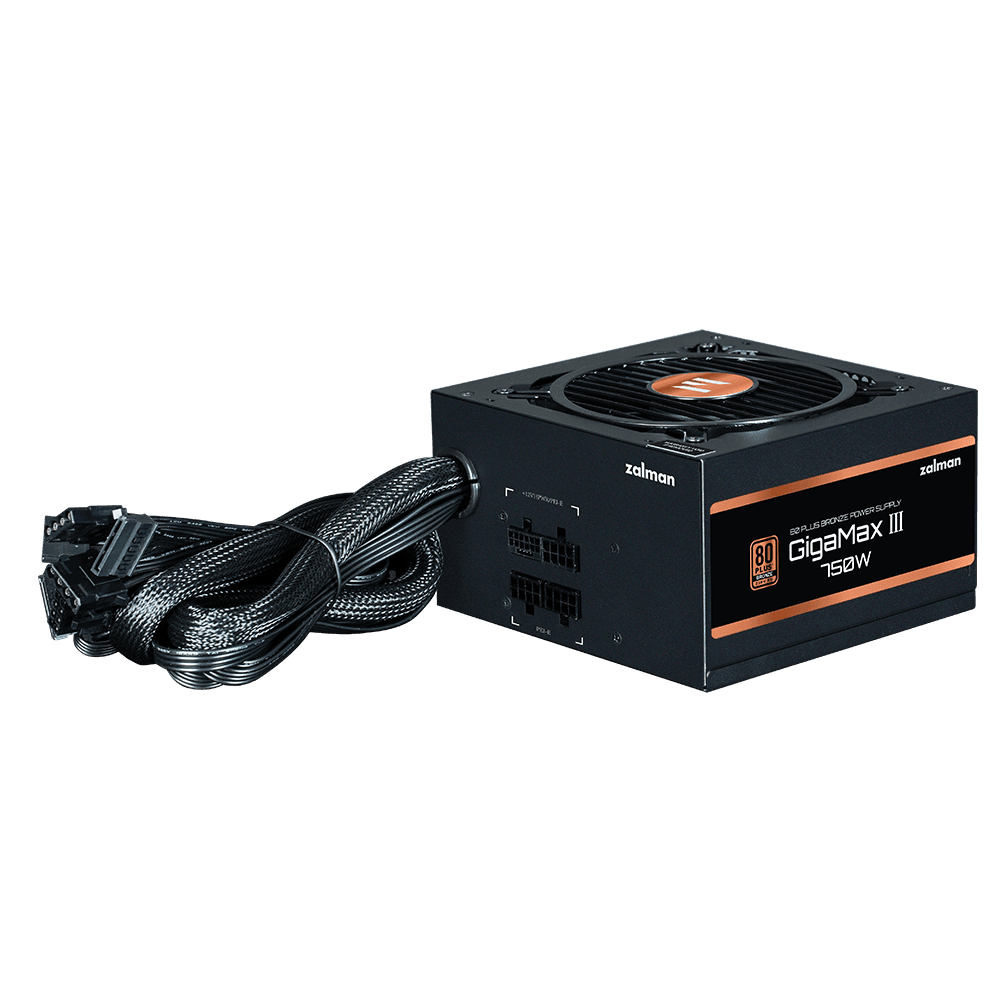 SURSA Zalman "GV3", 750W, certificare 80 Plus Bronze, non-modular, fan 120mm, negru, "ZM750-GV3" — miniatură