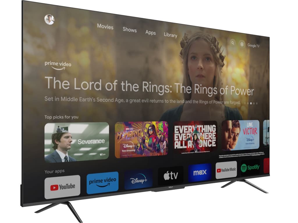 Tesla Google TV DLED 75S635BUS, 190 cm, UHD, blackDVB-T2/C/S2, 400 cd/m, CI+, VESA 400x200mm "75S635BUS" — miniatură