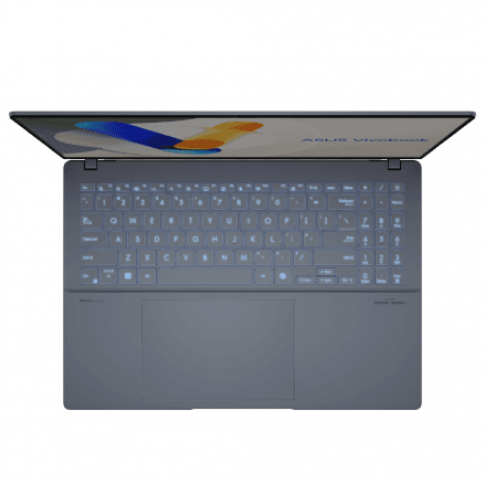 Asus|S5606MA-MX099X|NOTEBOOK|16 inch|3.2K 3200 x 2000 OLED|Intel Core Ultra 7|155H|1.4 GHz|| 16 GB|SSD 1 TB|Wireless|BTa | 1xHDMI| | 1.5 kg|WIN 11 Pro|Mist Blue "S5606MA-MX099X" ( — miniatură