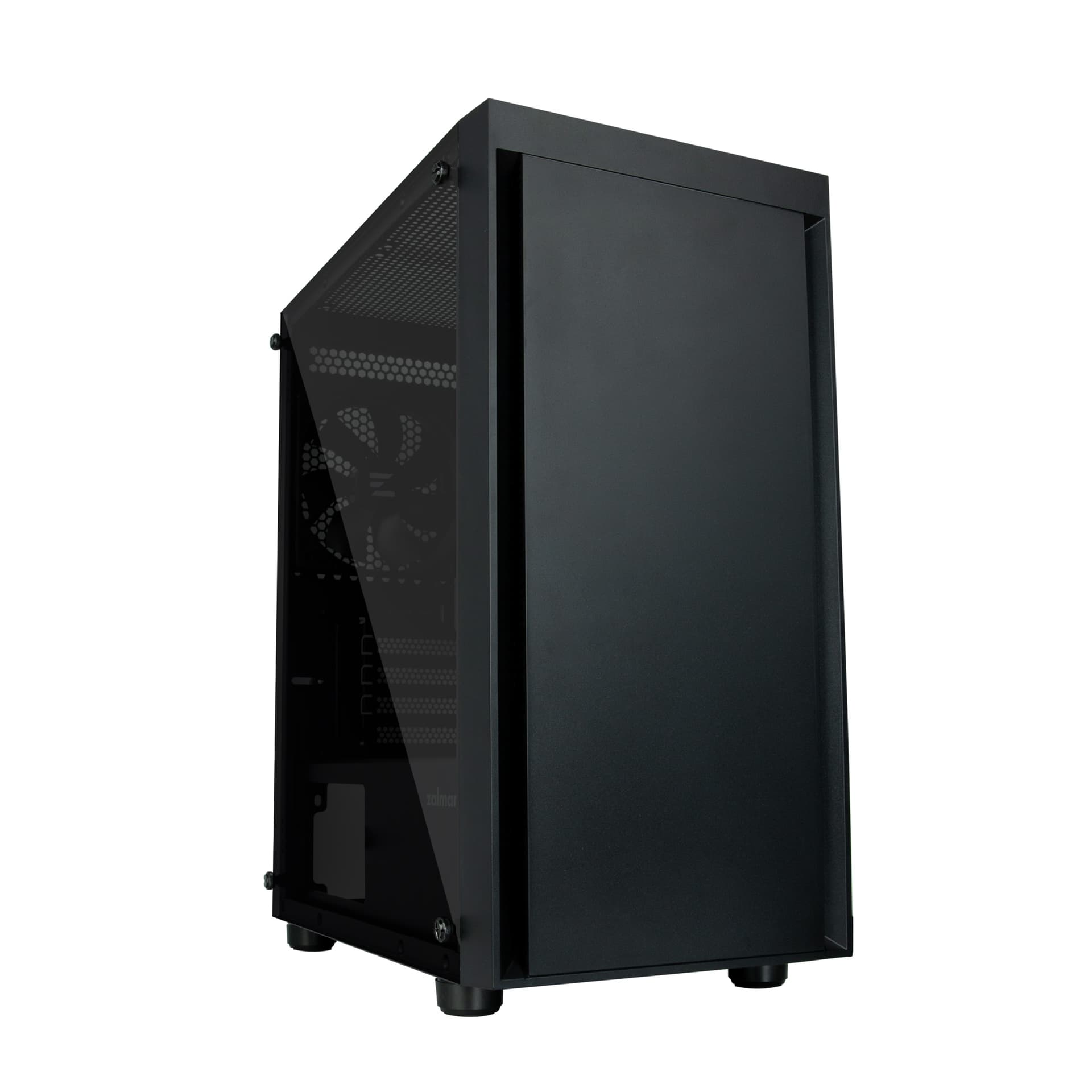 CARCASA Zalman "T3 plus", mini tower, office, fara sursa, suporta 8xfan, 2xfan inclus, USB 3.1 gen1 x 2, USB 2.0 x 1, audio+mic, 4 sloturi expansiune, negru, "T3 PLUS" — miniatură