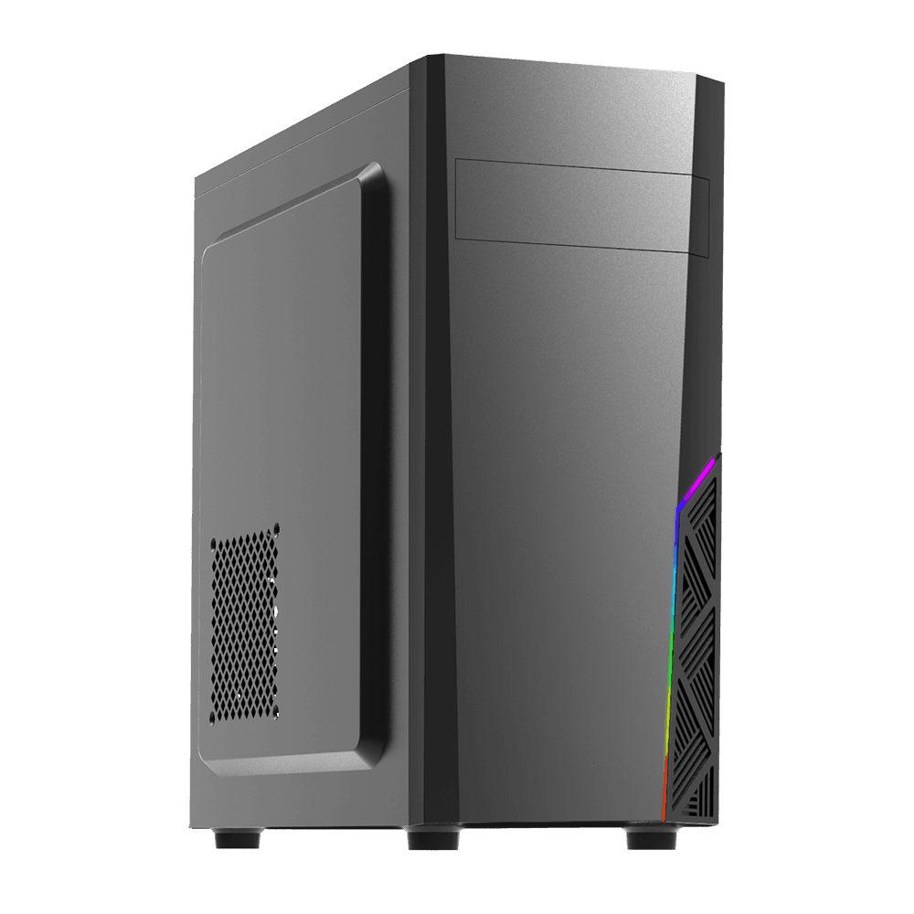 CARCASA Zalman "T8", middle tower, office, fara sursa, suporta 4xfan, 1xfan inclus, USB 3.1 gen1 x 2, USB 2.0 x 1, audio+mic, 7 sloturi expansiune, negru, "T8" — miniatură