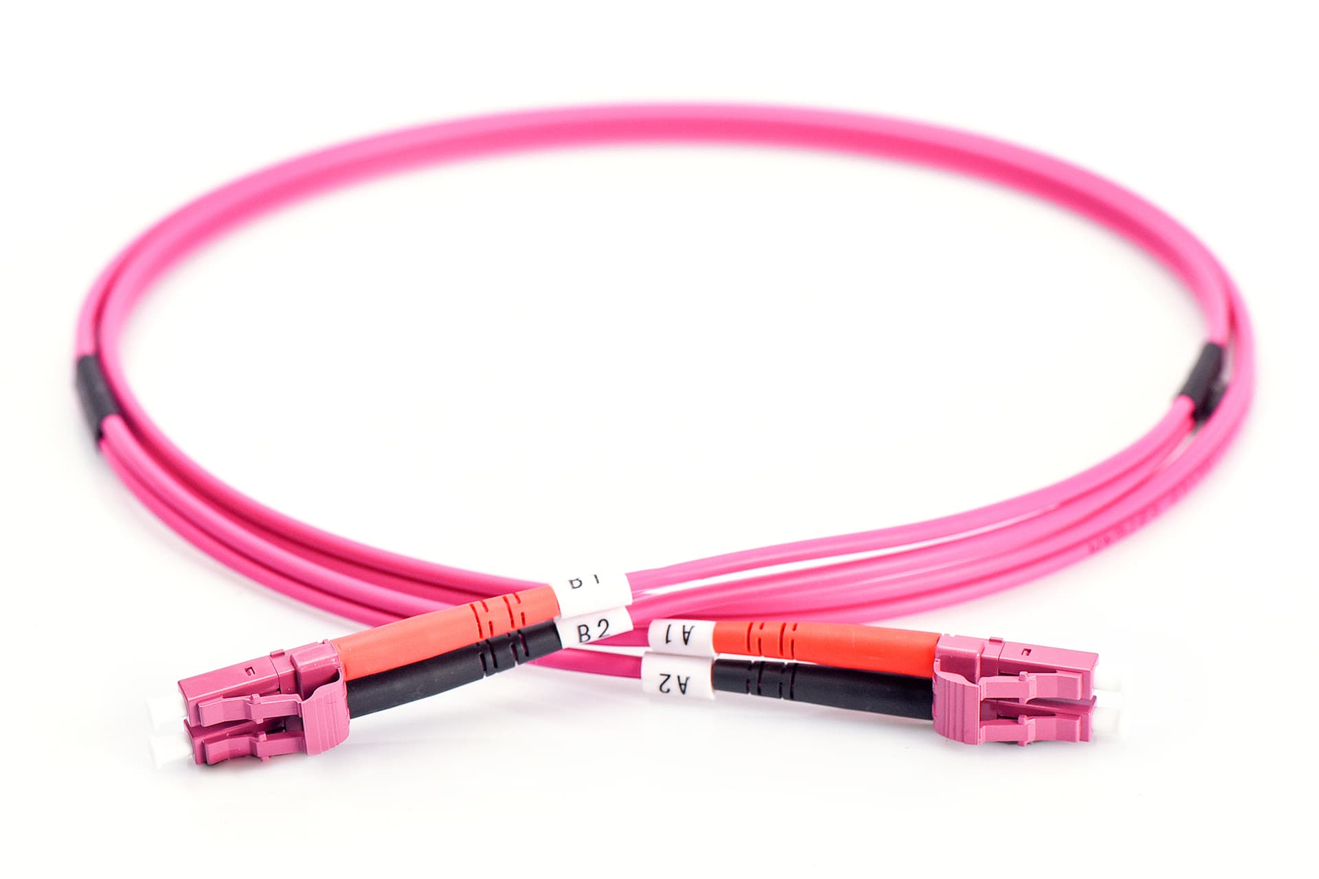 DIGITUS Fiber Optic Patch Cord LC to LC Multimode OM4 - 2m Duplex color RAL4003 Length 2m "DK-2533-02-4" — miniatură