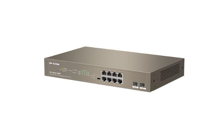 IP-COM 8-PORT + 2SFP GIGABIT SWITCH POE "G1110P-8-150W"