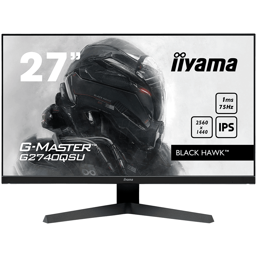 IIYAMA Monitor LED G2745QSU-B1 27" IPS 2560 x 1440 @100Hz 16:9 250 cd/m² 1300:1 1ms HDMI DP USB Hub Tilt "G2745QSU-B1"