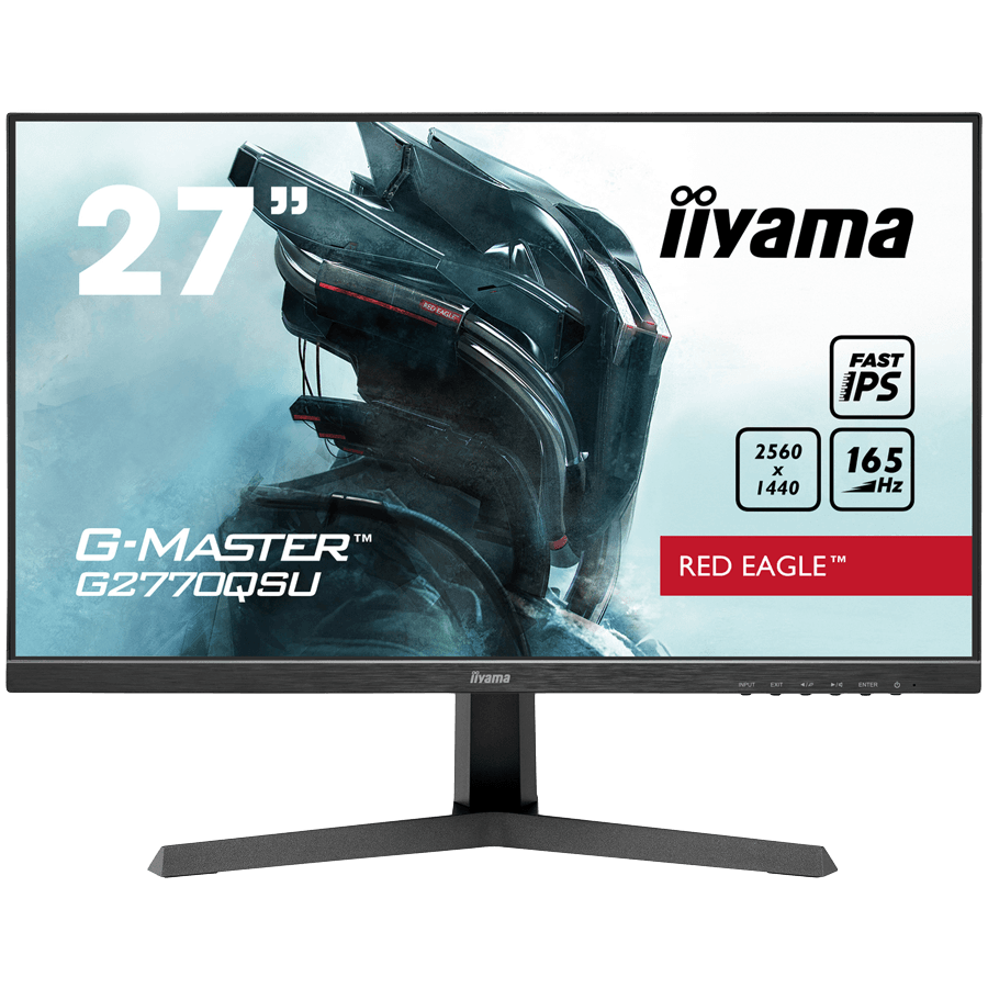 IIYAMA Monitor LED G2770QSU-B1 Fast IPS, matte finish 2560 x 1440 @165Hz, 400 cd/m2, 0.5ms, HDMI, DP, USB Hub tilt "G2770QSU-B1"