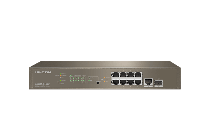 IP-COM 10PORT GIGABIT L3 MANAGED SWITCH "G5310P-8-150W"