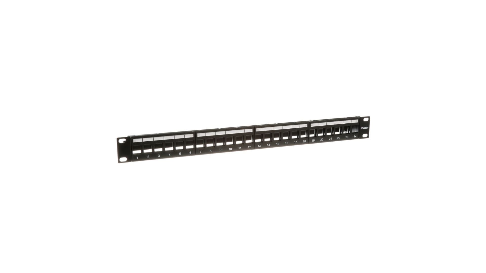 PANDUIT Shielded Keystone Modular Patch Panel "KP24WSBL" — miniatură