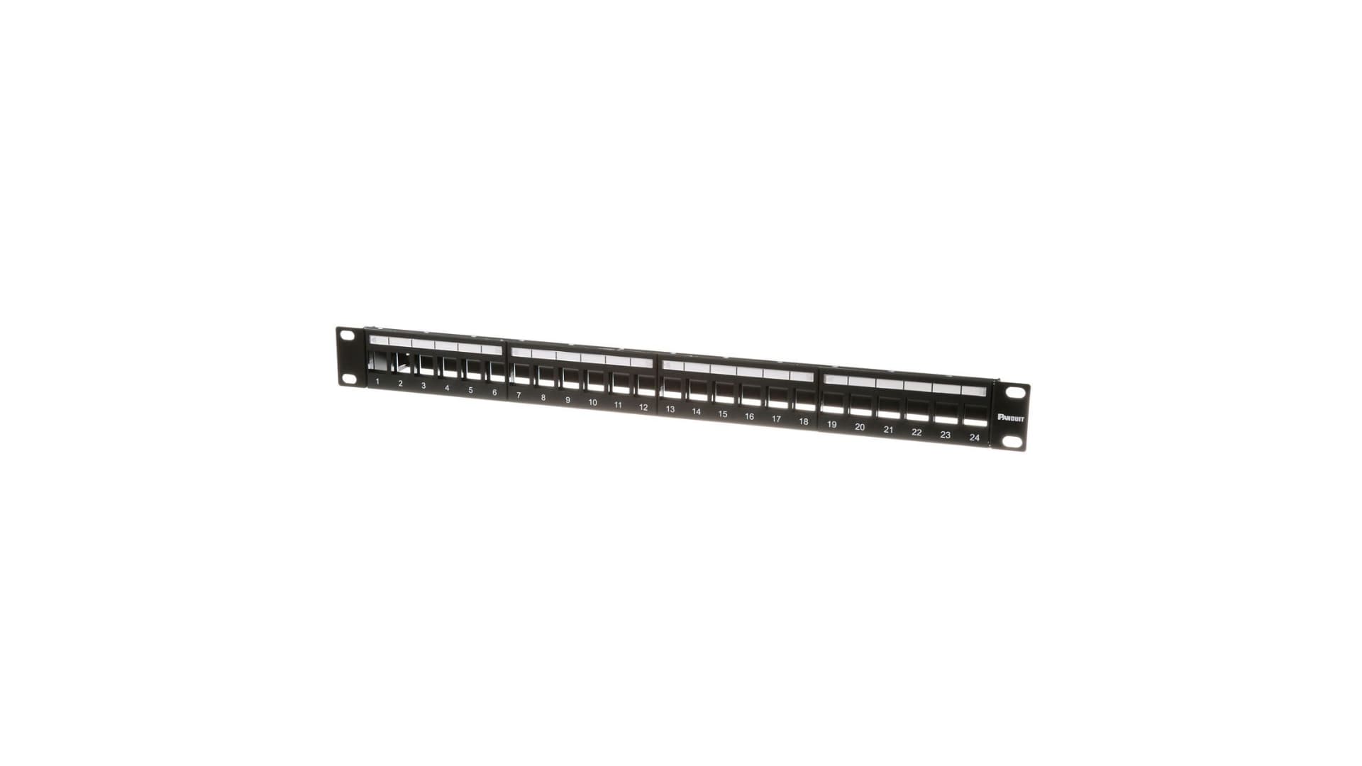 PANDUIT Shielded Keystone Modular Patch Panel "KP24WSBL" — miniatură