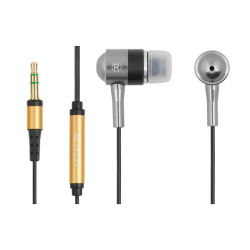 CASTI A4tech, "Metallic", cu fir, intraauriculare, utilizare MP3, smartphone (doar audio), microfon nu, conectare prin Jack 3.5 mm, argintiu, "MK-650-SL"