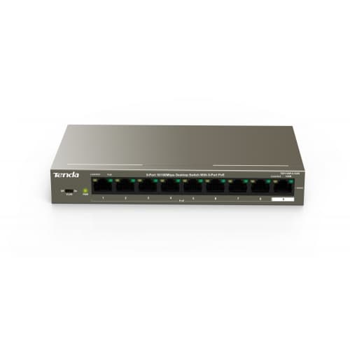 SWITCH PoE Tenda fara management 9-Porturi 10/100 Mbps cu 8-Porturi PoE, IEEE 802.3af, carcasa metalica, rackabil "TEF1109P-8-102W" — miniatură