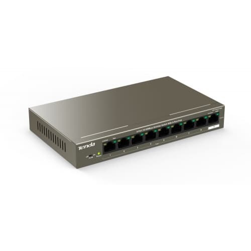 SWITCH PoE Tenda fara management 9-Porturi 10/100 Mbps cu 8-Porturi PoE, IEEE 802.3af, carcasa metalica, rackabil "TEF1109P-8-102W"