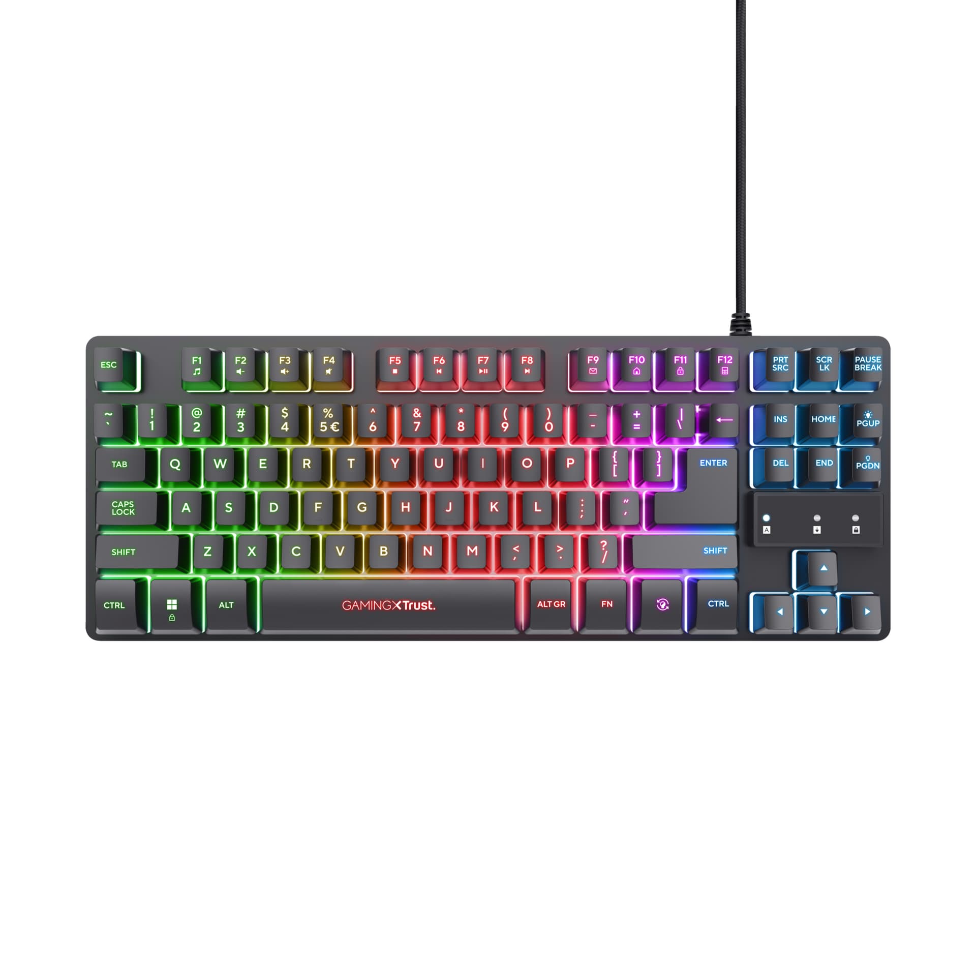 Tastatura Trust GXT 833 Thado keyboard USB Dutch Black, Silver "VX23698" — miniatură