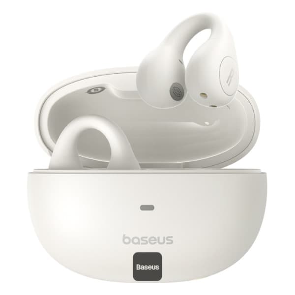 CASTI Baseus AirGo AS01 Open-Ear TWS, pt smartphone, wireless, bluetooth 5.3, microfon pe casca, 25 ore durata baterie, alb "A00069101223-00" - 6932172655372