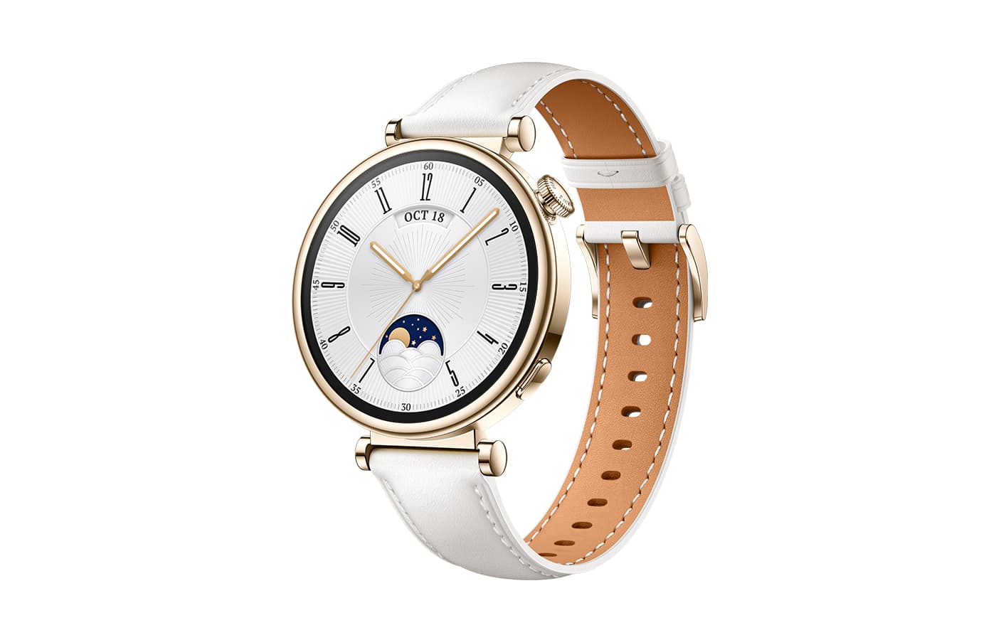 Smartwatch Watch GT 4 41mm Classic White Leather "55020BJB" — miniatură