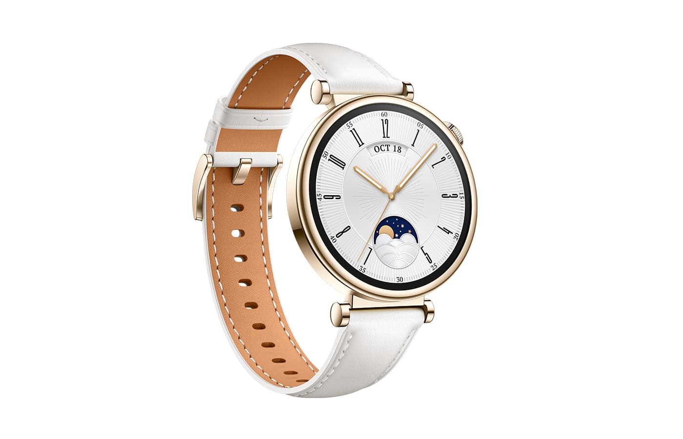 Smartwatch Watch GT 4 41mm Classic White Leather "55020BJB" — miniatură