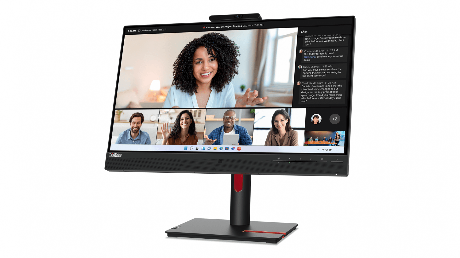 ThinkVision T24mv-30 24" IPS FHD HMDI 3Y "63D7UAT3EU" — miniatură
