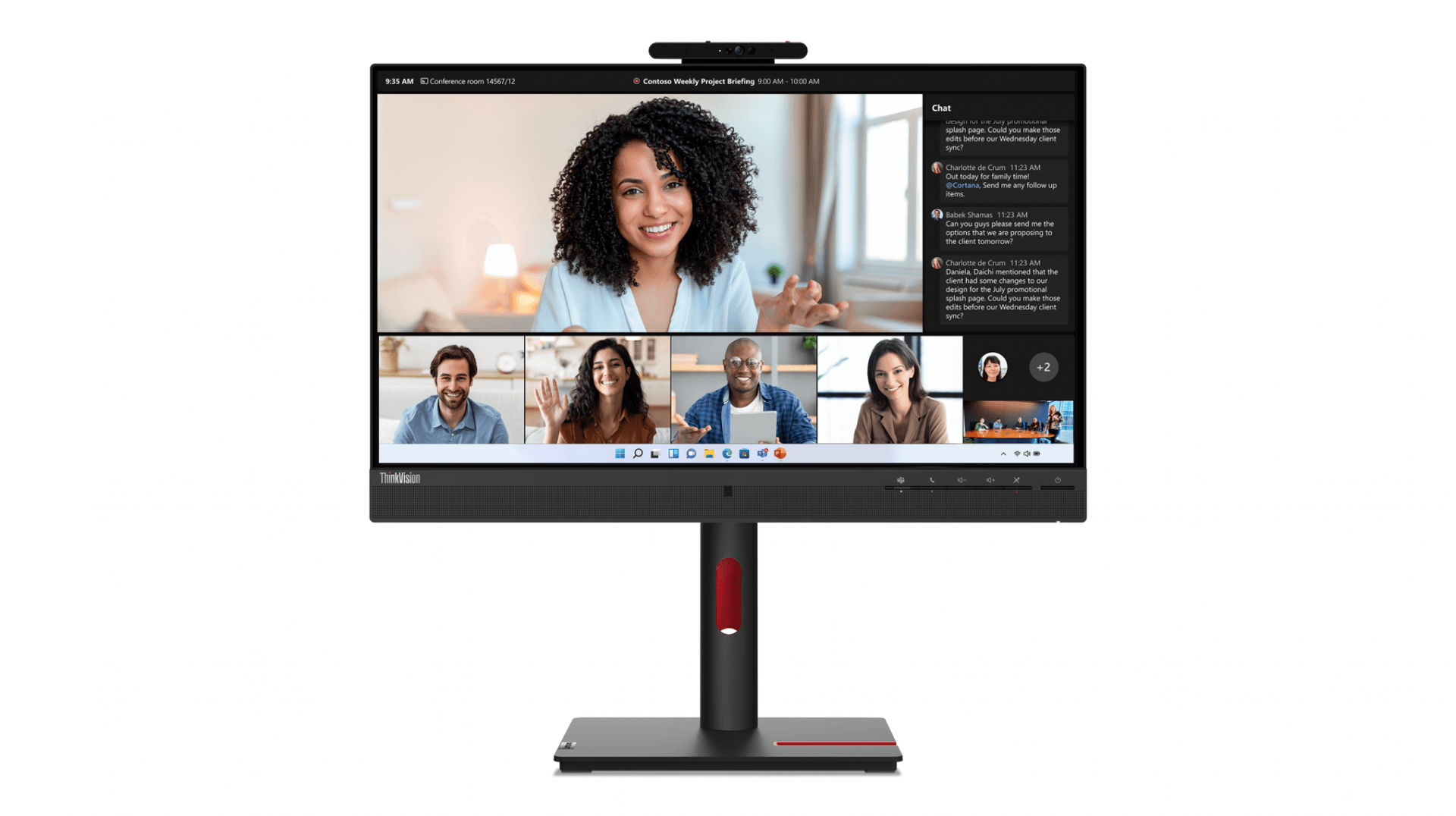 ThinkVision T24mv-30 24" IPS FHD HMDI 3Y "63D7UAT3EU" — miniatură