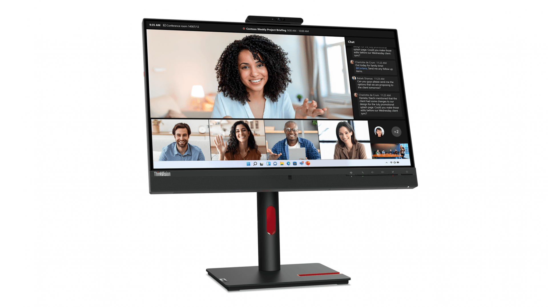 ThinkVision T24mv-30 24" IPS FHD HMDI 3Y "63D7UAT3EU" — miniatură