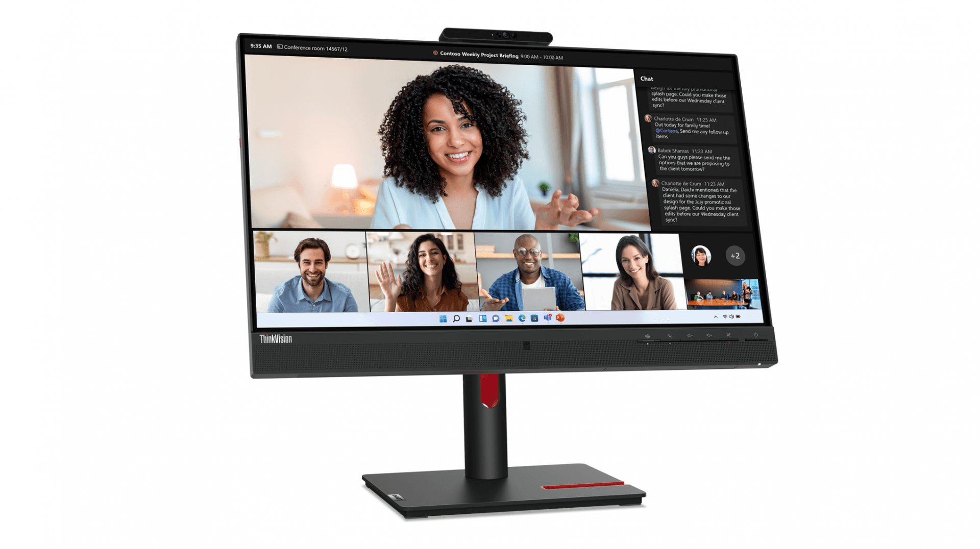 ThinkVision T24mv-30 24" IPS FHD HMDI 3Y "63D7UAT3EU" — miniatură