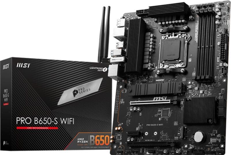 Placa de baza PRO B650-S WIFI AMD B650 Socket AM5 ATX "7E26-003R"