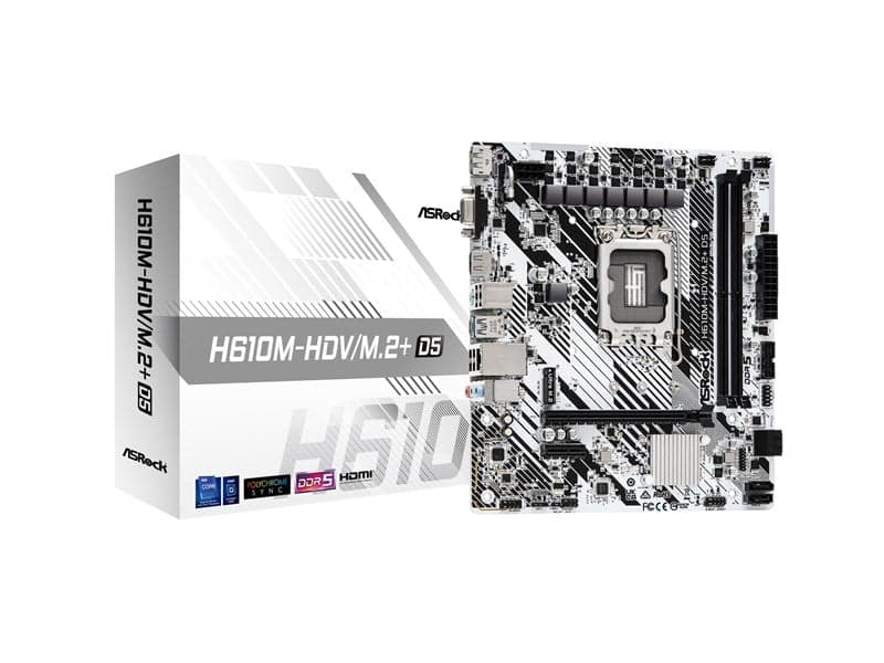 Placa de baza H610M-HDV/M.2+ D5 micro ATX LGA1700 Socket H610 "90-MXBM50-A0UAYZ"