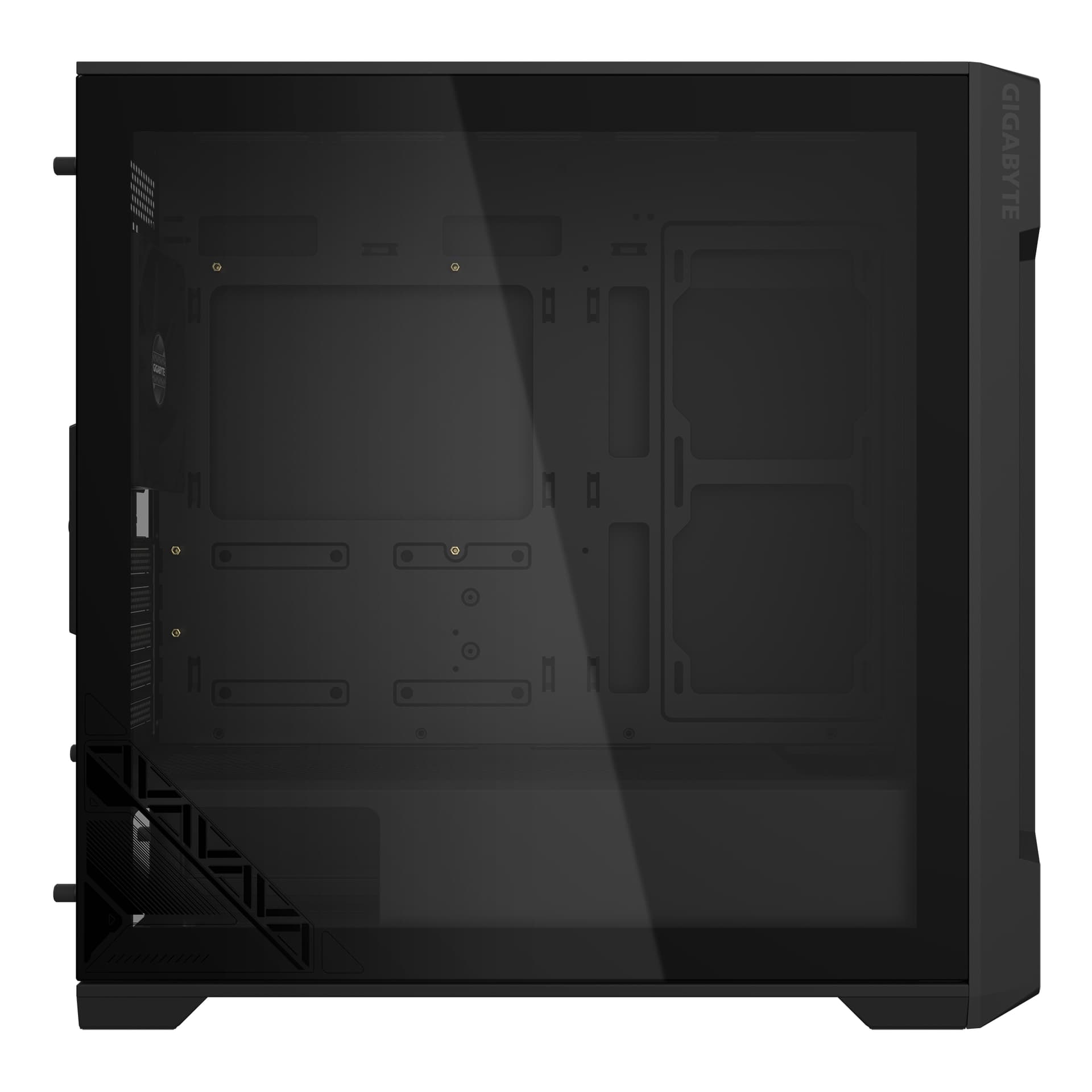 GIGABYTE C102G PC Case Full-Size Tempered Glass Side Panel With 2xUSB 3.0 Pre-installed two 120mm fans M-ATX/Mini-ITX "C102G" — miniatură