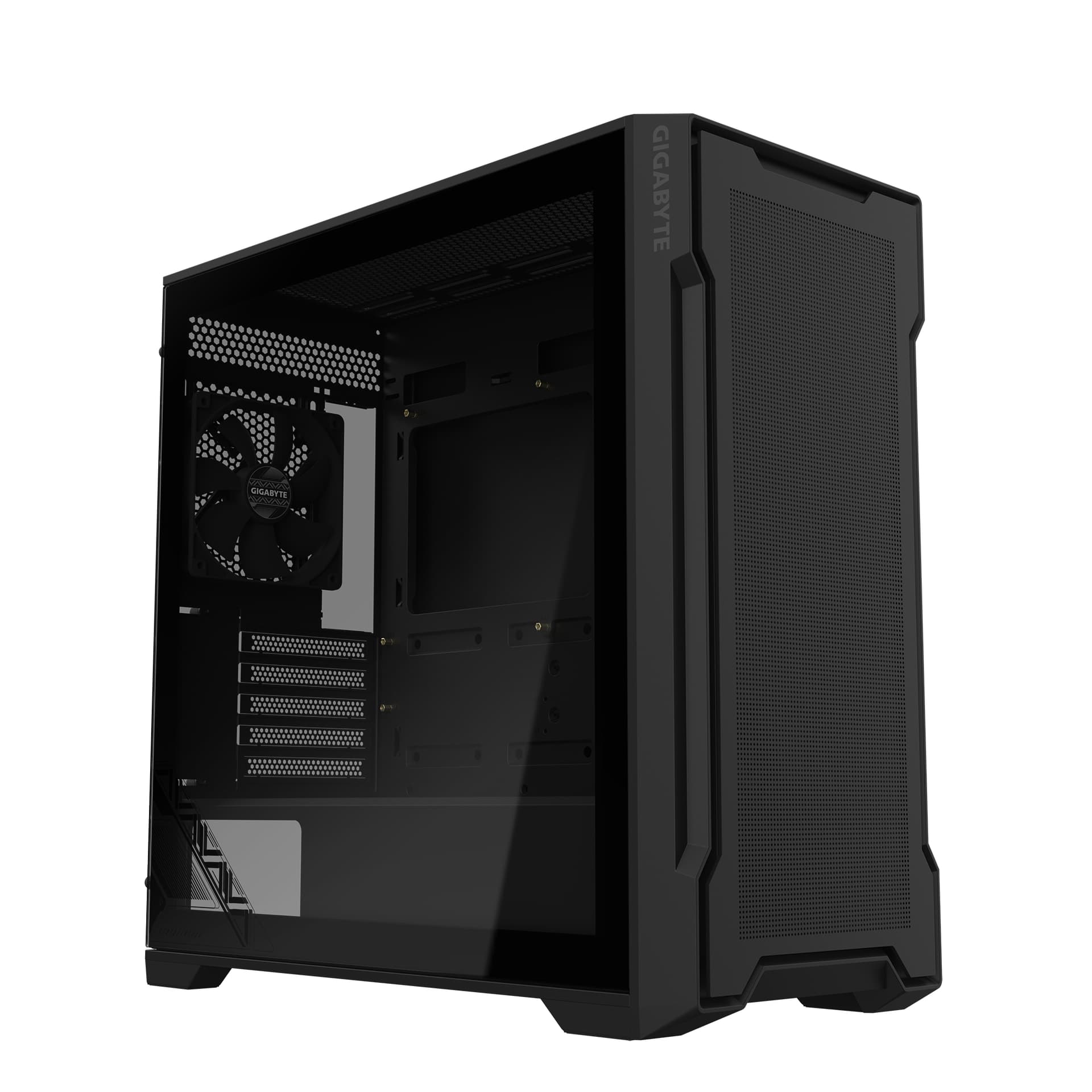 GIGABYTE C102G PC Case Full-Size Tempered Glass Side Panel With 2xUSB 3.0 Pre-installed two 120mm fans M-ATX/Mini-ITX "C102G"
