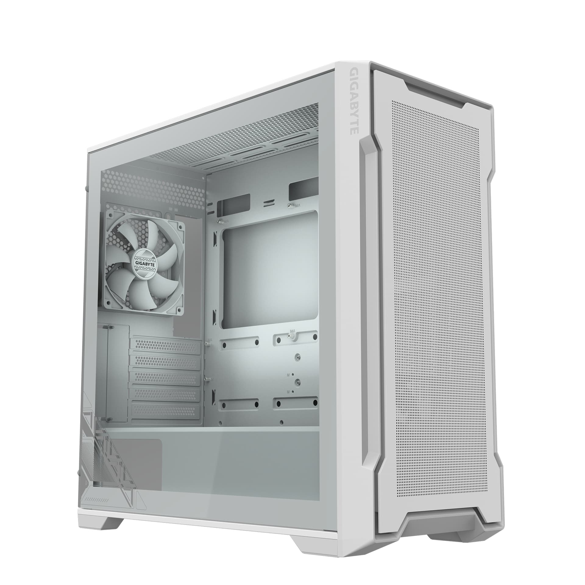 GIGABYTE C102GI PC Case Full-Size Tempered Glass Side Panel With 2xUSB 3.0 Pre-installed two 120mm fans M-ATX/Mini-ITX "C102GI"