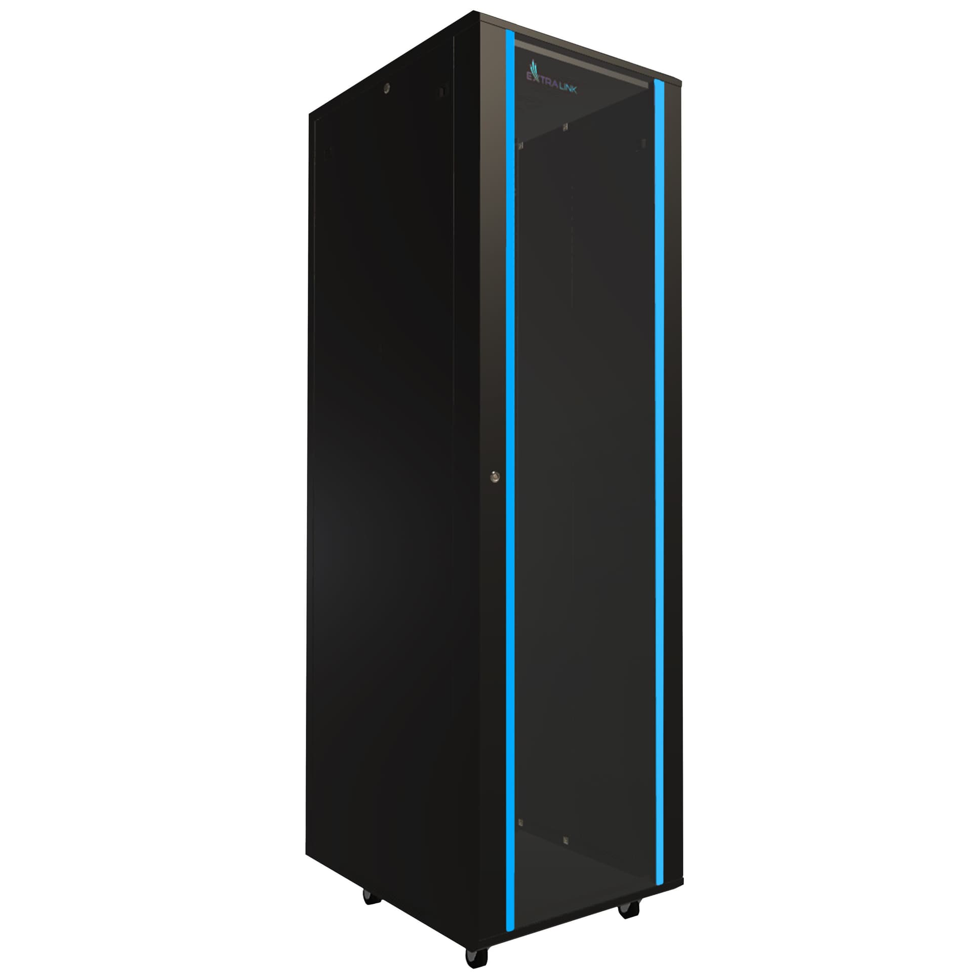 EXTRALINK 42U 600X800 standing rackmount cabinet black "EX.8628" — miniatură