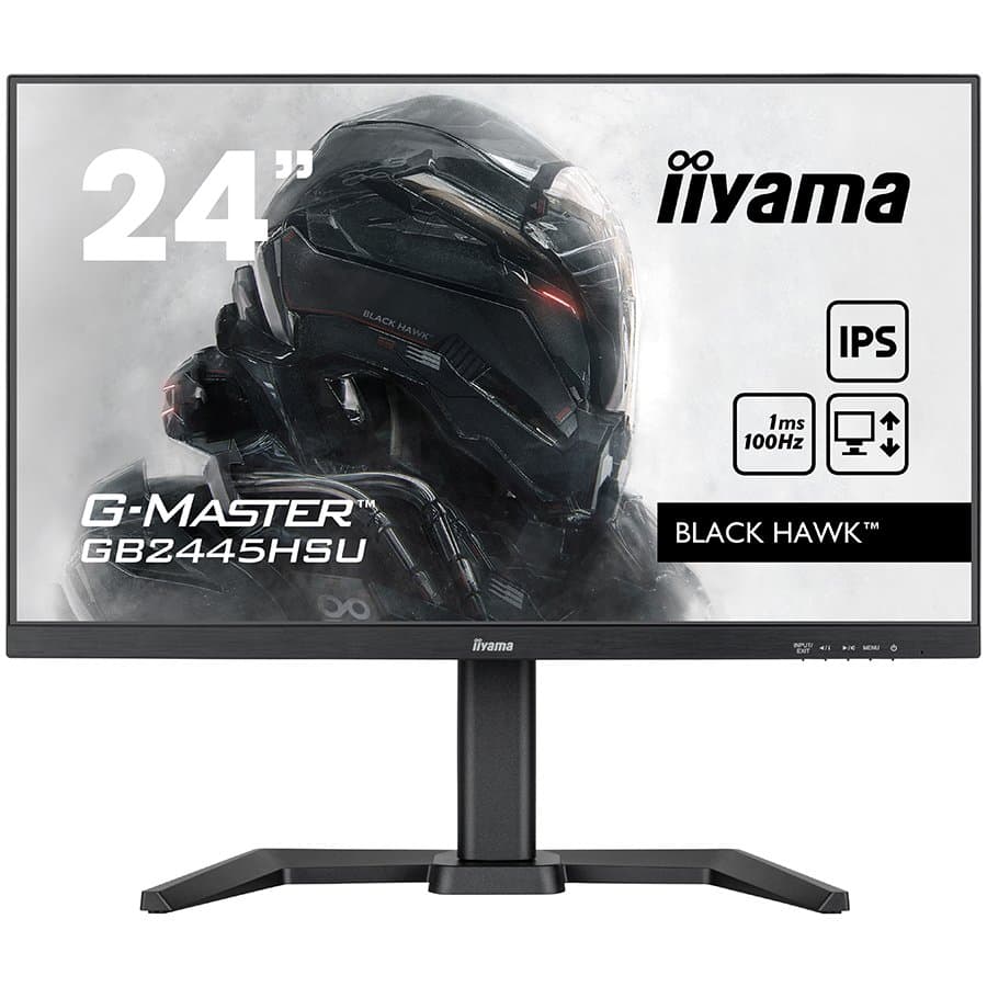 IIYAMA Monitor LED GB2445HSU-B1 24" IPS 1920 x 1080 @100Hz 250 cd/m2 1300:1 1ms HDMI DP USB Hub HAS Tilt "GB2445HSU-B1"