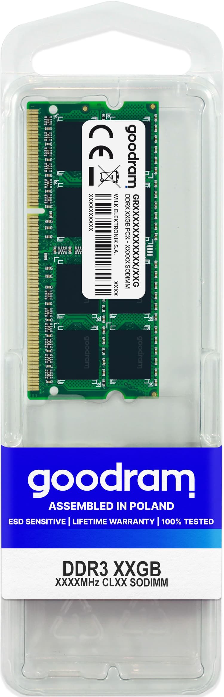 Memorie laptop 8GB DDR3 SO-DIMM memory module 1333 MHz "GR1333S364L9/8G"
