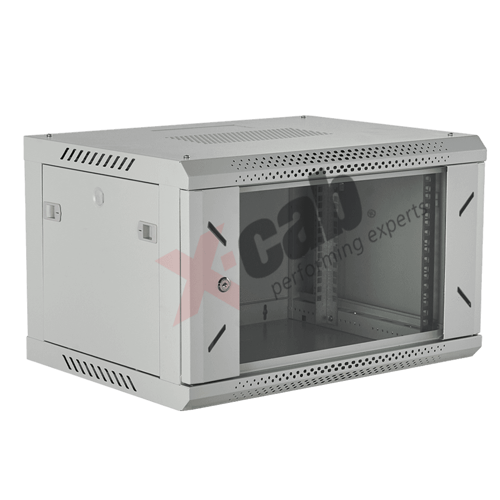Cabinet metalic perete 19", tip rack wallmount, 9U 600x450 mm, Xcab Gri "Xcab-9U45S.7035"