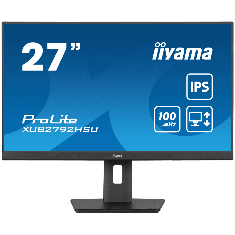 IIYAMA Monitor LED XUB2792HSU-B6 27" IPS Slim-line 1920x1080@100Hz 250 cd/m2 1300:1 0.4ms HDMI DP 4x USB 3.2 HDCP height,swivel,tilt,pivot (rotation both sides) 3y "XUB2792HSU-B6"