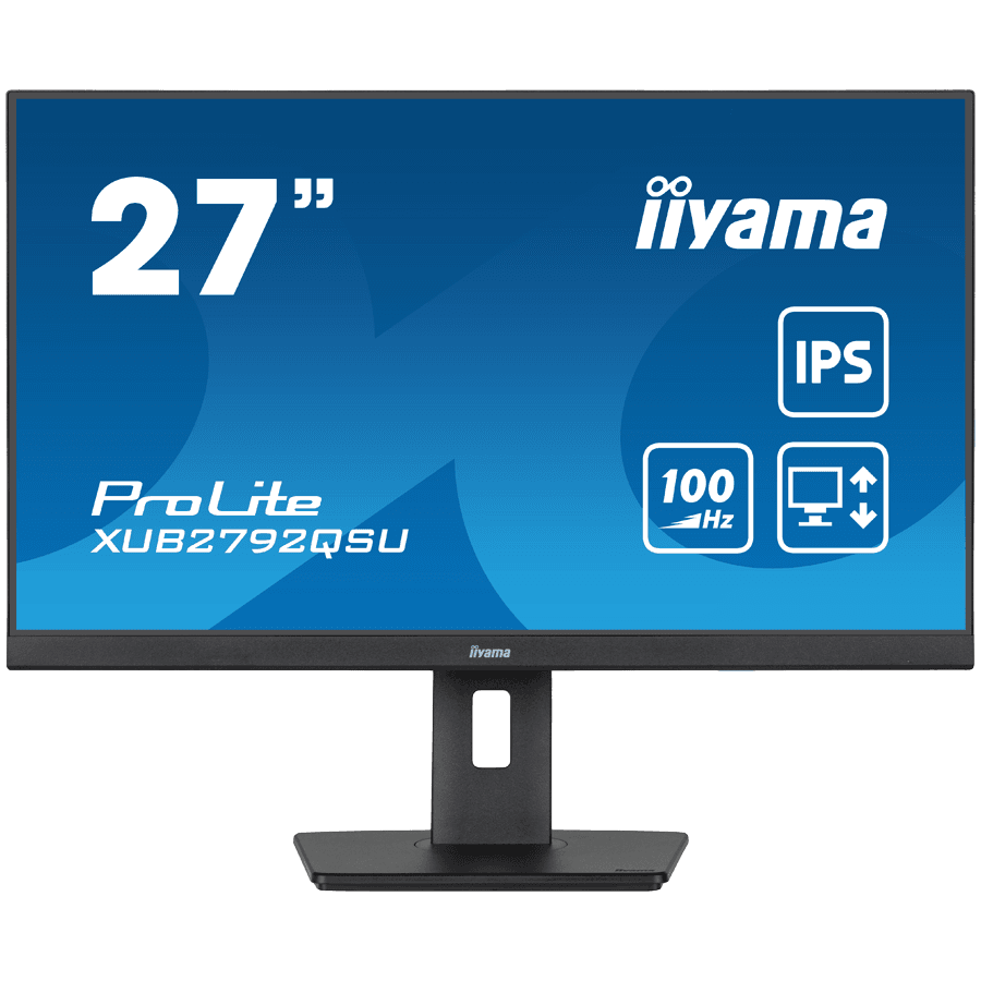 IIYAMA Monitor LED XUB2792QSU-B6 27" WQHD IPS 2560 x 1440 @100Hz 250 cd/m2 1300:1 0.4ms MPRT HDMI DP 4xUSB 3.2 Full Ergonomic "XUB2792QSU-B6"