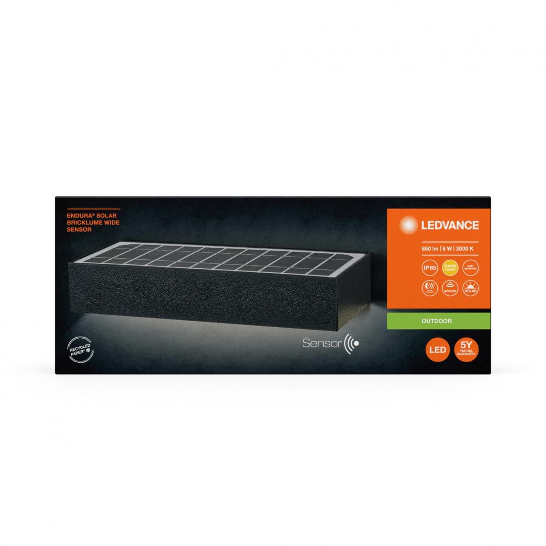ENDURA SOLAR BRICKLUME WIDE SEN DG LEDV "000004099854219931" — miniatură