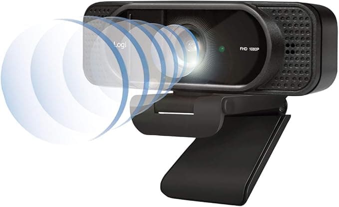 CAMERA WEB LOGILINK senzor. 1080p Full-HD cu rezolutie video 1920x1080; unghi vizualizare 96grade, pivotare 90grade, rotatie 360grade, microfon dual, auto focus, cablu 1.6m, "UA0381" — miniatură