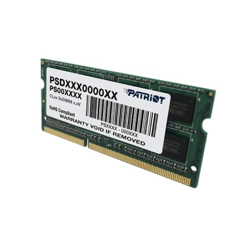 SODIMM Patriot, 4GB DDR3, 1600 MHz, low voltage "PSD34G1600L81S" — miniatură