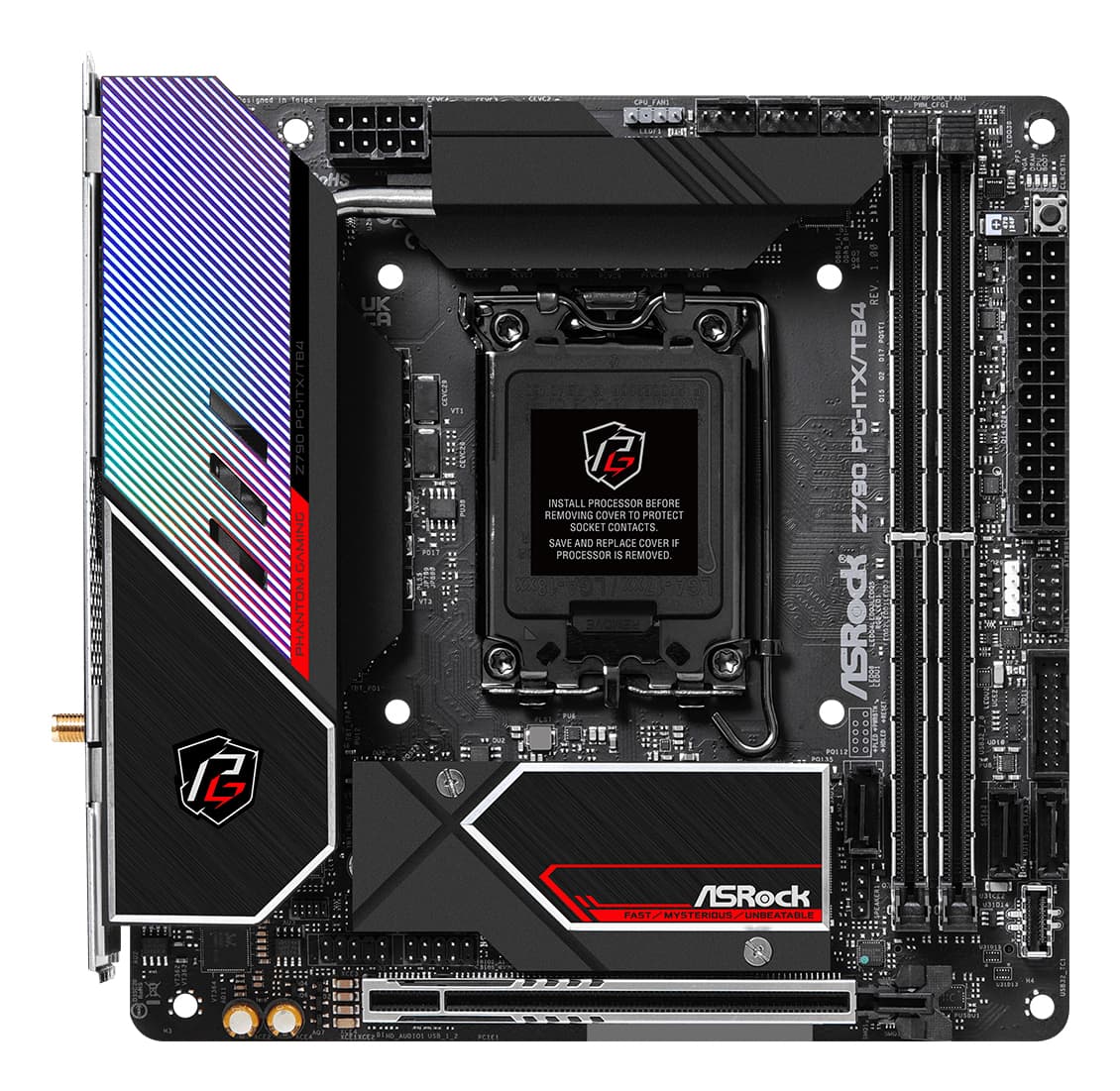Placa de baza Z790 PG-ITX/TB4 Socket 1700 ATX HDMI/DP DDR5 retail "90-MXBKC0-A0UAYZ" — miniatură