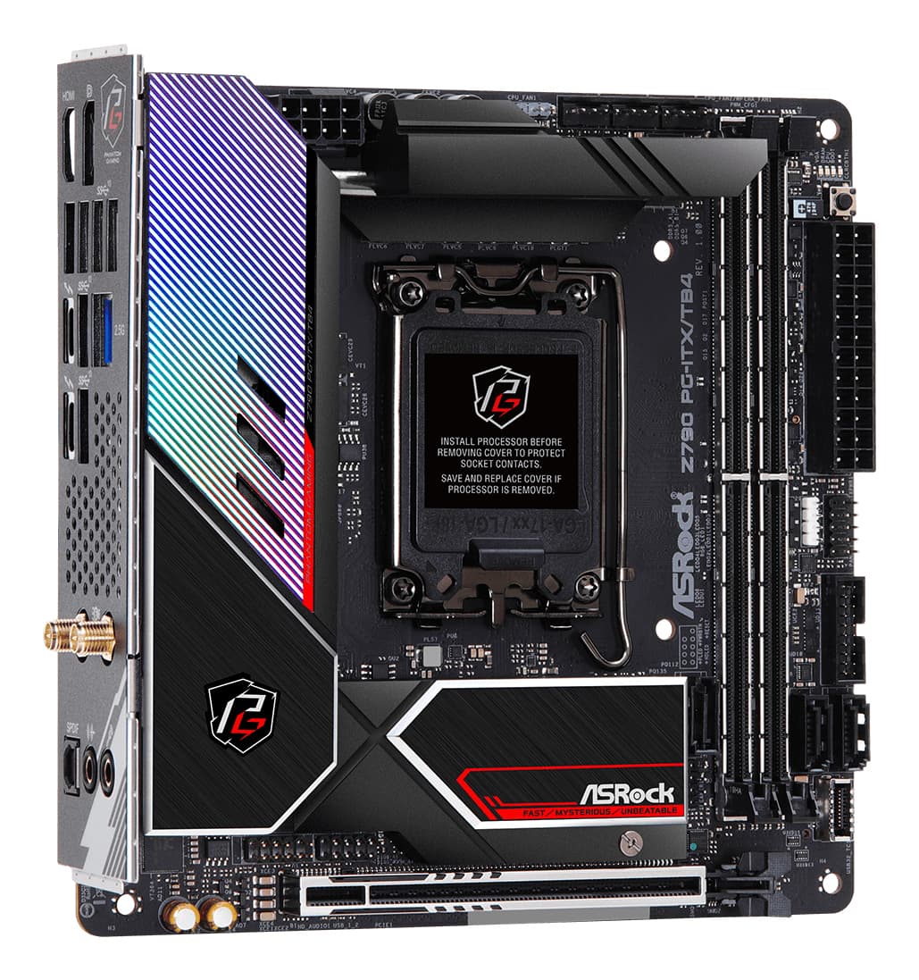 Placa de baza Z790 PG-ITX/TB4 Socket 1700 ATX HDMI/DP DDR5 retail "90-MXBKC0-A0UAYZ" — miniatură