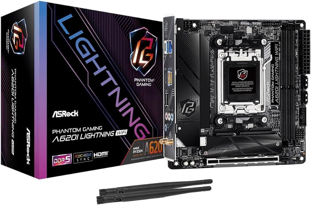 Placa de baza Lightning WiFi - AM5 mITX HDMI -DDR5 "90-MXBMN0-A0UAYZ"