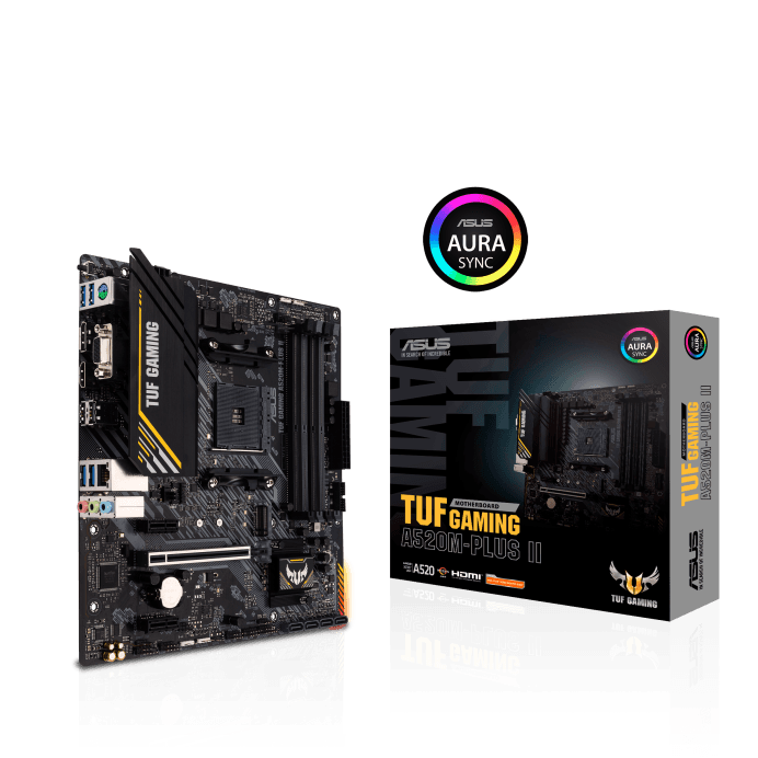 Placa de baza TUF GAMING A520M-PLUS II micro ATX Socket AM4 - AMD A520 "90MB17G0-M0EAY0"