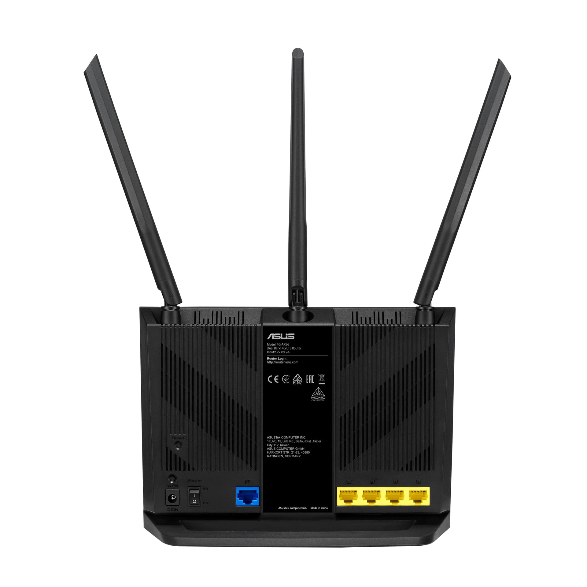 ASUS 4G-AX56 Wireless-AX1800 Dual-band LTE Modem Router "90IG06G0-MO3110" — miniatură